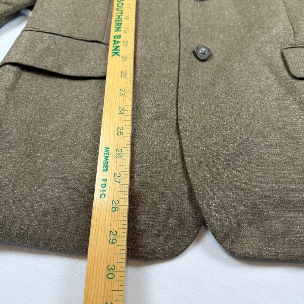 Jos A Bank 42 Short Brown 100% Silk Tailored Fit 2 Button Sport Coat Blazer